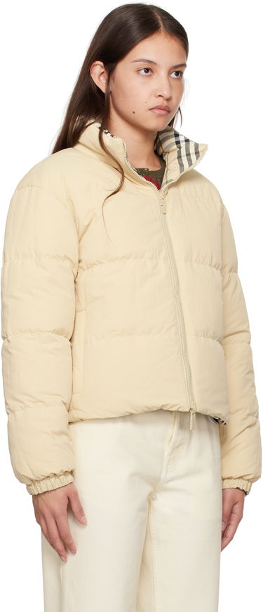Pufferjacka Burberry Burberry Check Reversible Down Jacket Beige | 8098488, 3