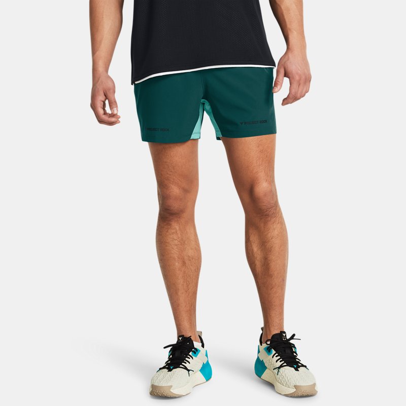 Shorts Under Armour Project Rock Ultimate Trainingsshorts für Herren Hydro Teal / Radial Turquoise Grön | 1384217-449