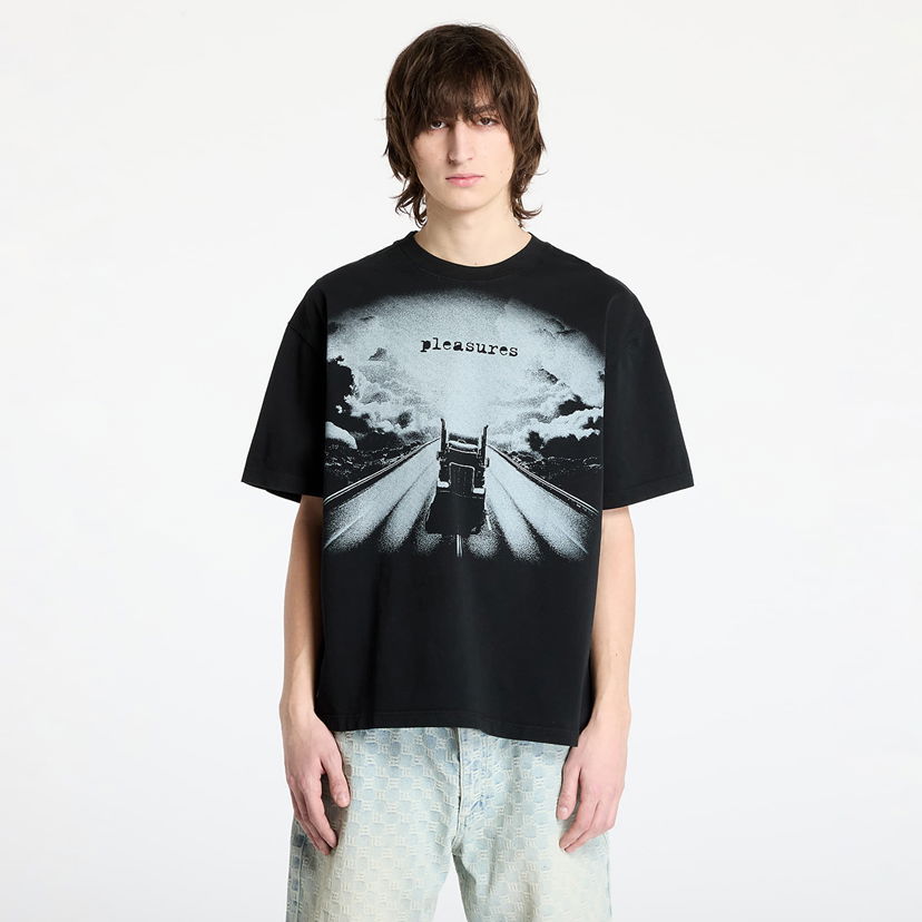 T-shirt Pleasures PLEASURES Truck Heavyweight Tee Svart | P25SP025 BLACK