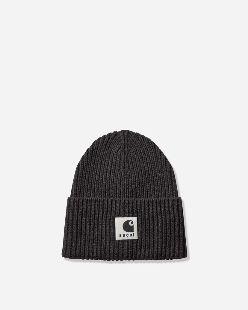 Mössa sacai Carhartt WIP sacai Wool Knit Beanie Svart | 25-00997S 001