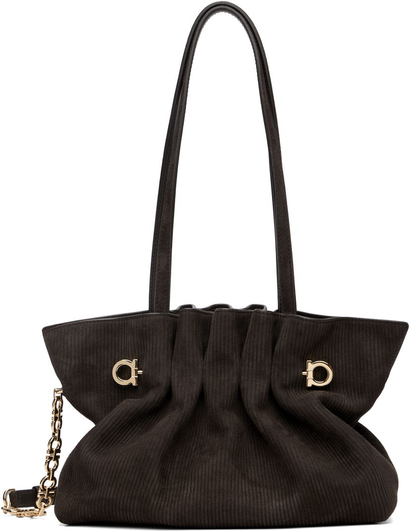 Tygpåse FERRAGAMO Salvatore Ferragamo Soft Tote Brun | 785609