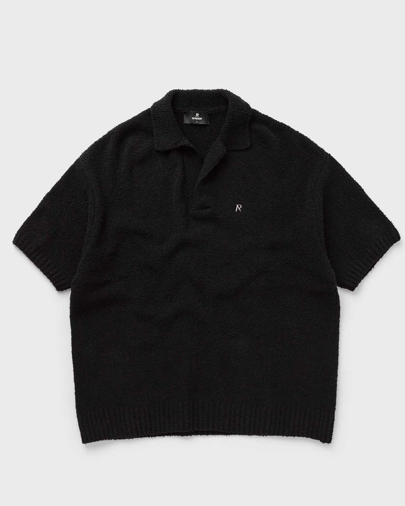 Polotröja Represent Clo Represent BOUCLE TEXTURED KNIT POLO Svart | MLM305-01