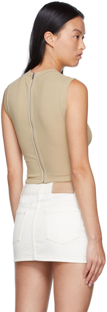 Linne Dion Lee Cotton Fitted Tank Top Beige | C3048S22, 2