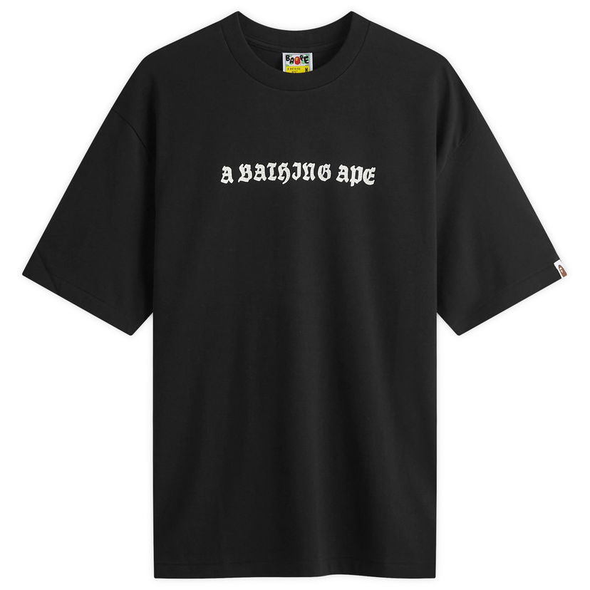 T-shirt BAPE Gothic Logo T-Shirt Svart | 001TEK801308M-BLK