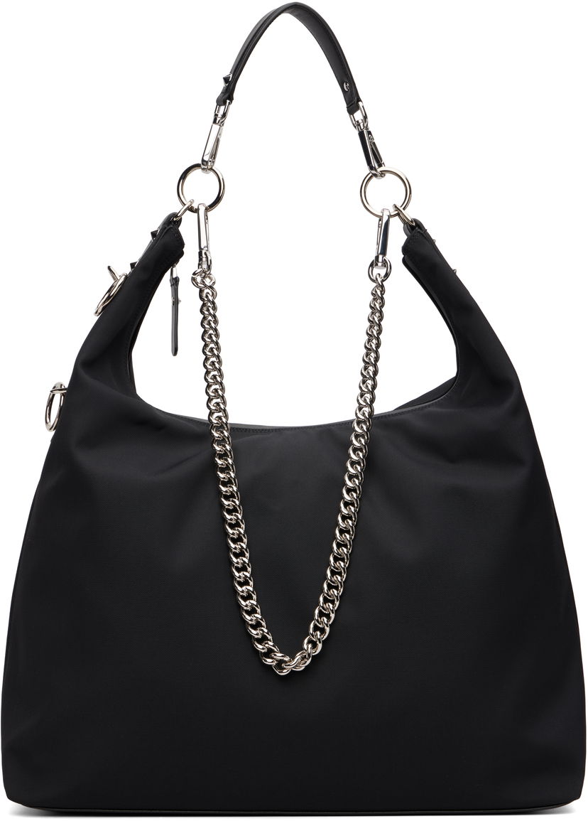 Handväska R13 Large Nylon Hobo Bag with Chain Svart | R13WA063-A010