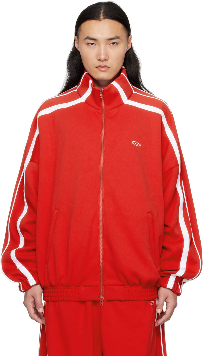 Träningsoverall VETEMENTS Vetements Oval Logo Gym Track Jacket Röd | UA66JA360R