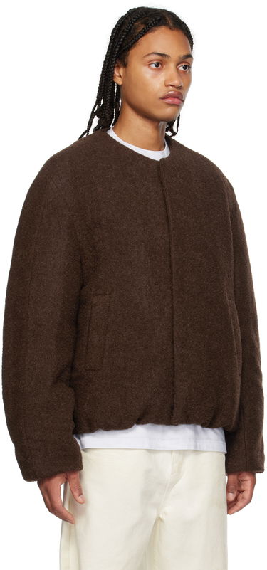 Sweater We11done We11done Collarless Bomber Jacket Brun | WD-JP3-23-142-M-BR, 1