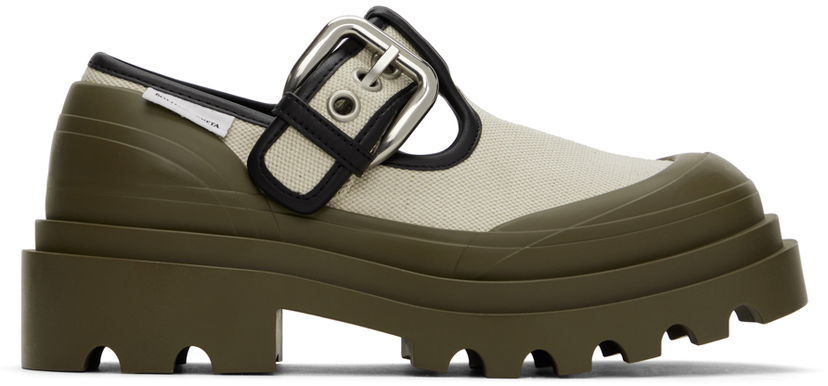 Sneakers och skor Bottega Veneta Bottega Veneta Trek Mary-Jane Loafers Grön | 796456-V2GY4-9248