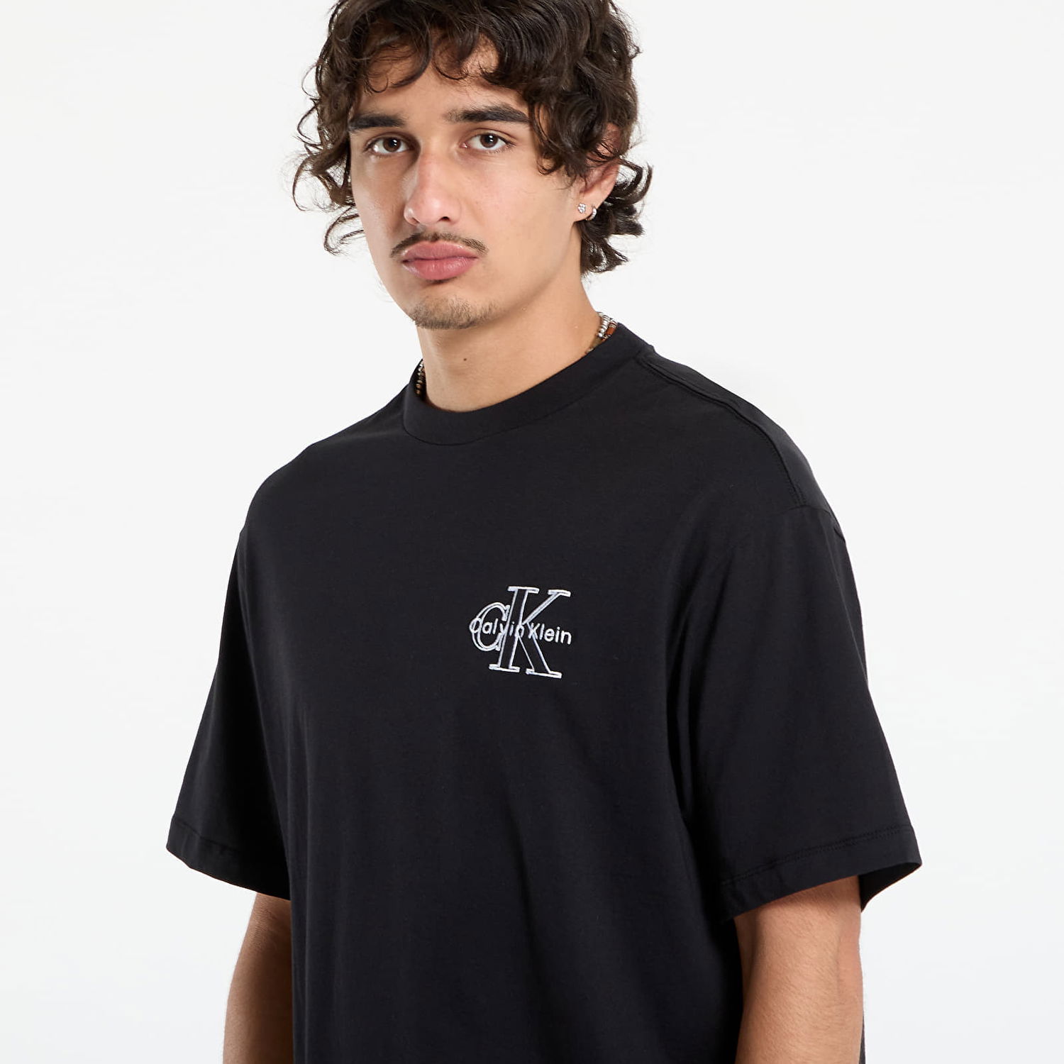 T-shirt CALVIN KLEIN Calvin Klein Jeans Men's 30S Micro Monolog Graphic T-Shirt Svart | LV04RC856G UB1, 1