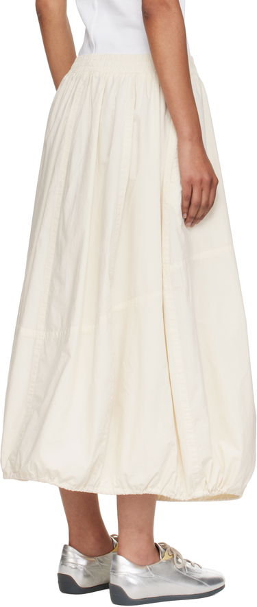 Kjol YMC YMC Parachute Midi Skirt Vit | Q3YMB, 2