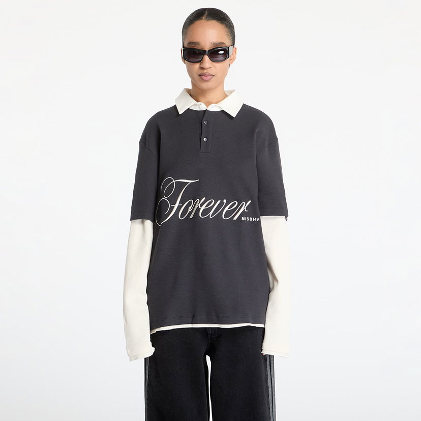 Polotröja MISBHV MISBHV Forever Double Layered Polo Svart | 250M152