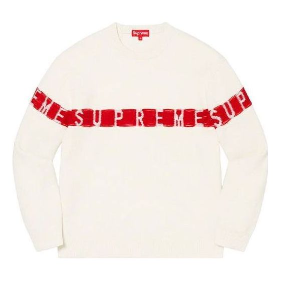 Sweater Supreme Inside Out Logo Knit Sweater Vit | SUP-SS21-580