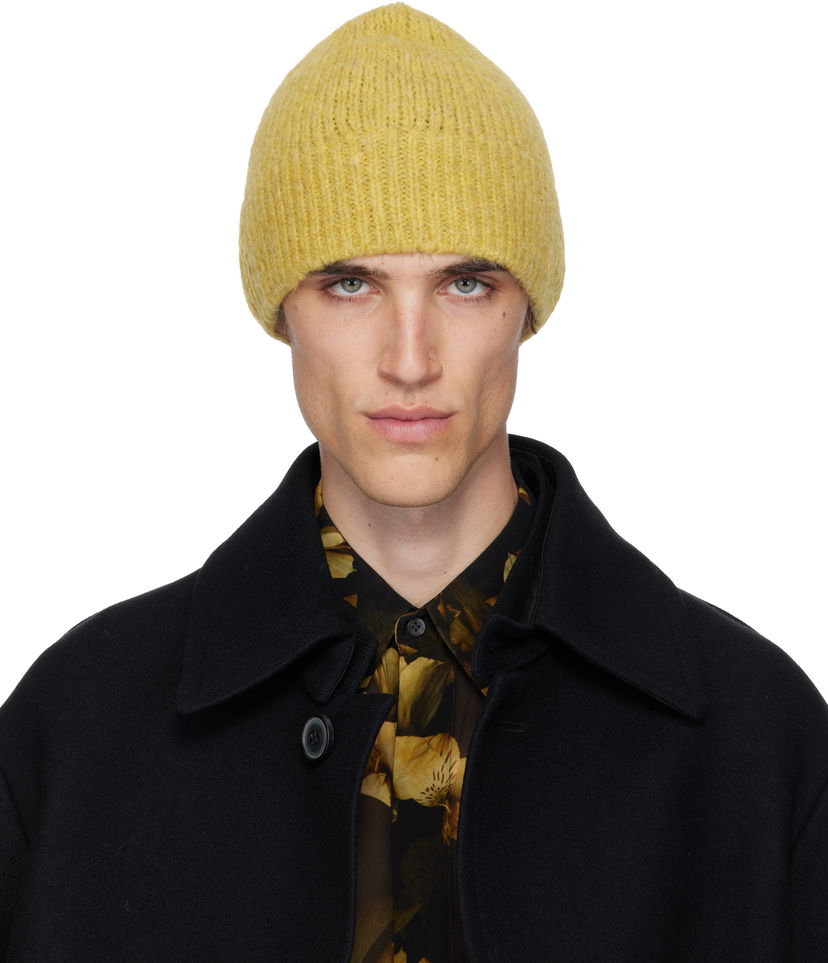 Mössa Dries Van Noten Dries Van Noten Alpaca Blend Beanie Gul | 252-021231-2709