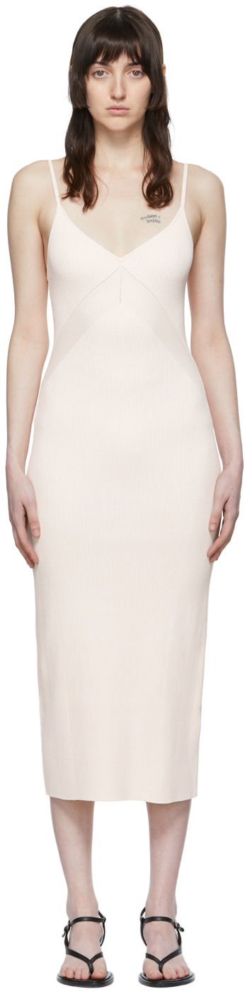 Klä rag & bone Viscose Midi Slip Dress Beige | WAS22P0061806