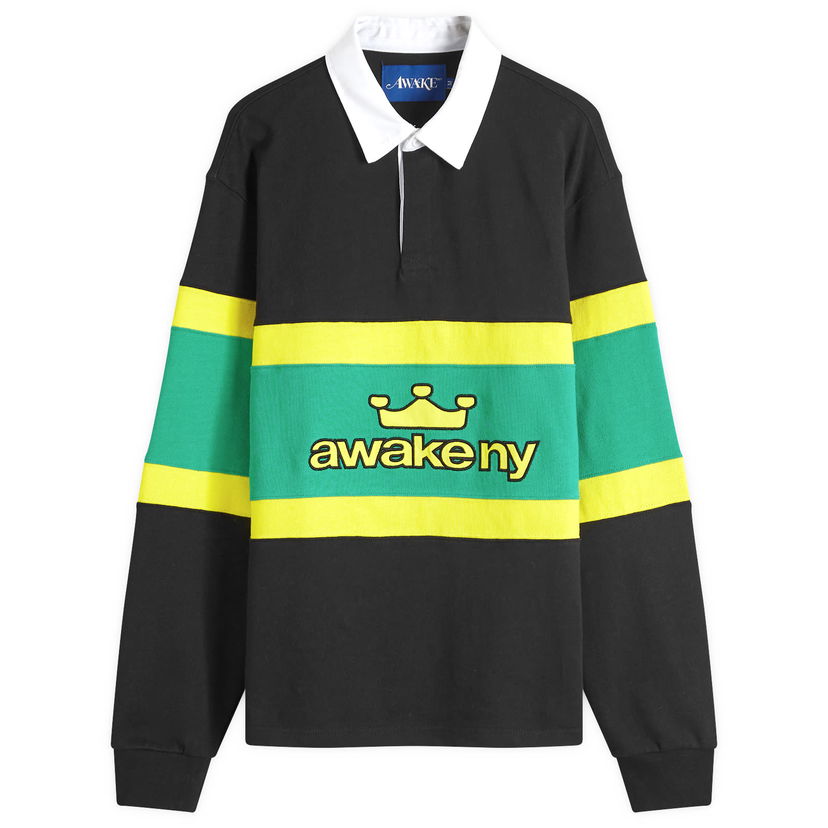 Polotröja Awake NY Rugby Shirt Svart | AWK-FW24-TP004-BLK