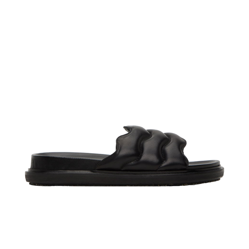 Sneakers och skor Marni Fussbett Platform Slides Svart | FBMR002401 P5443