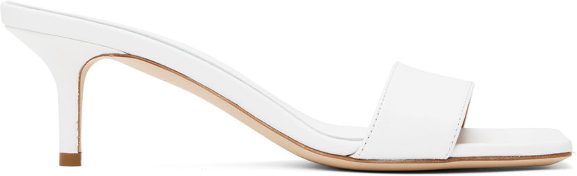 Tillbehör Aeyde Aeyde Ilvy Leather Mules Vit | A11-HS-GAIS55TB155-SS25-1020-007