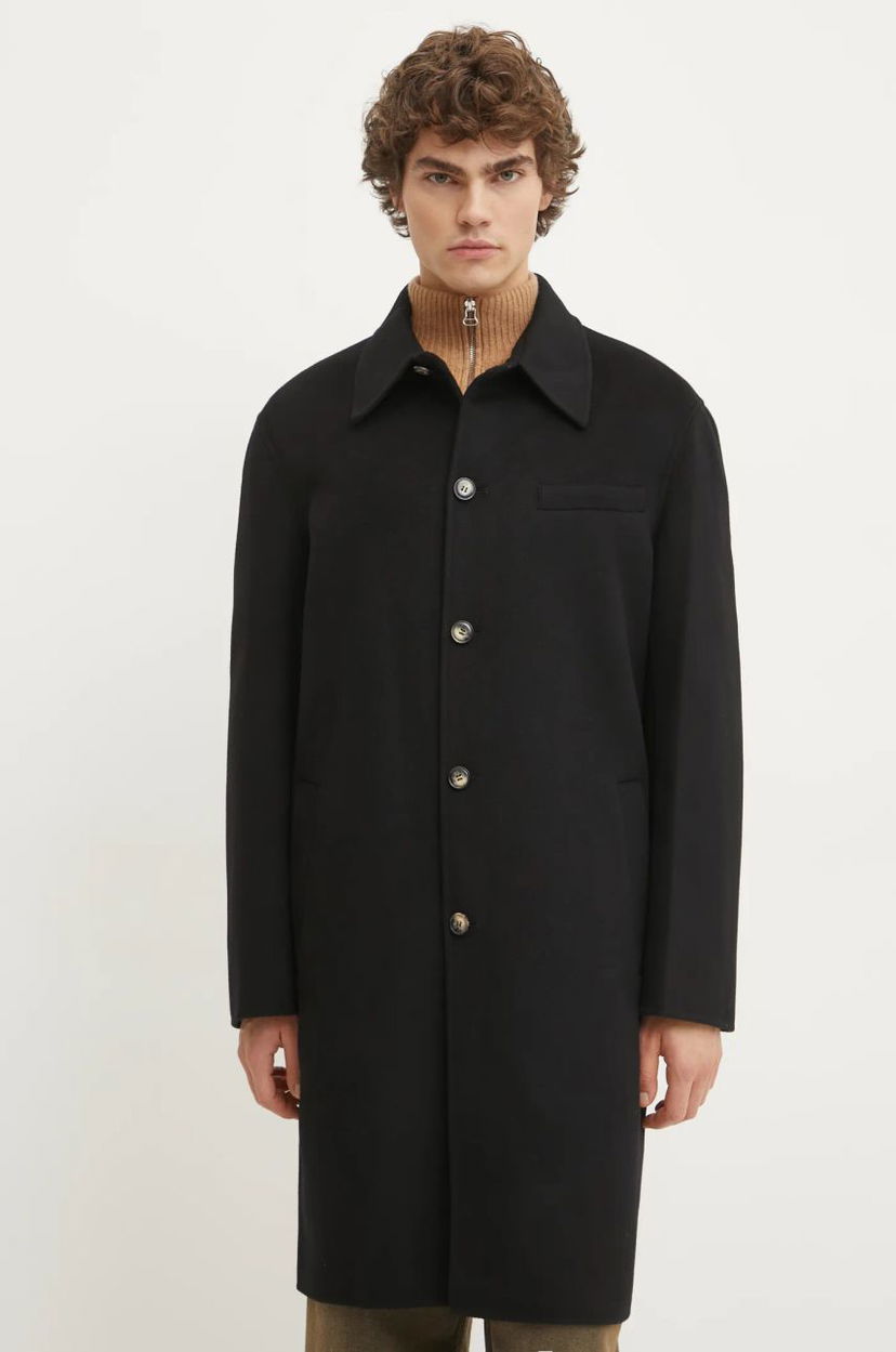 Rockar Nanushka Nanushka JANNO Oversize Wool Coat Svart | NM24CROW01799