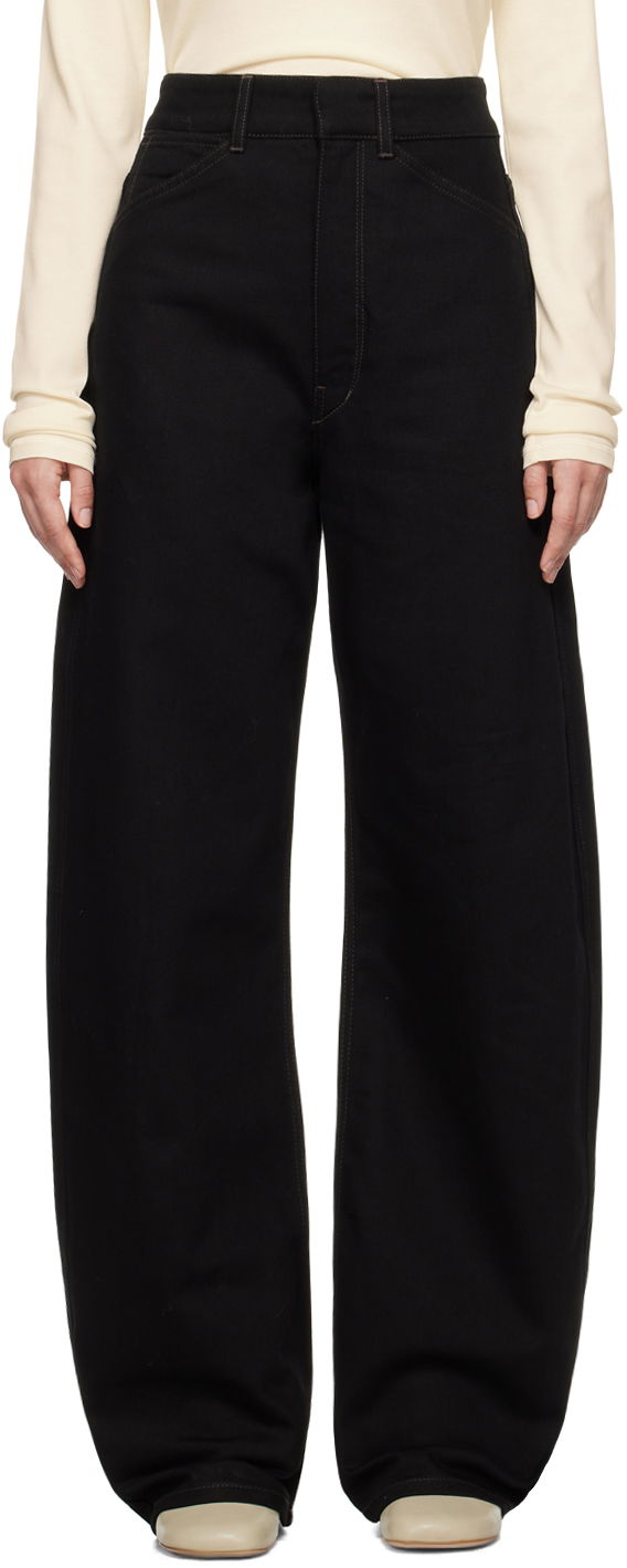 Jeans LEMAIRE LEMAIRE High Waisted Curve Pants Svart | PA1052 LD1000