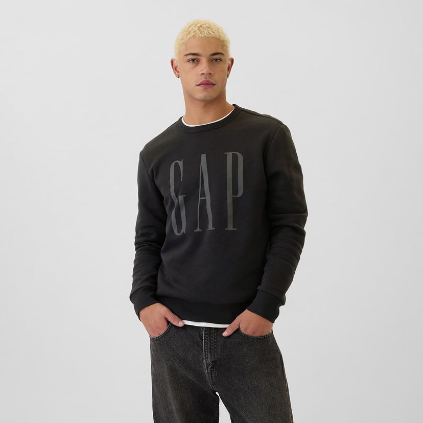 Sweatshirt GAP Sweatshirt Fleece Sweatshirt Black M Svart | 542214-02