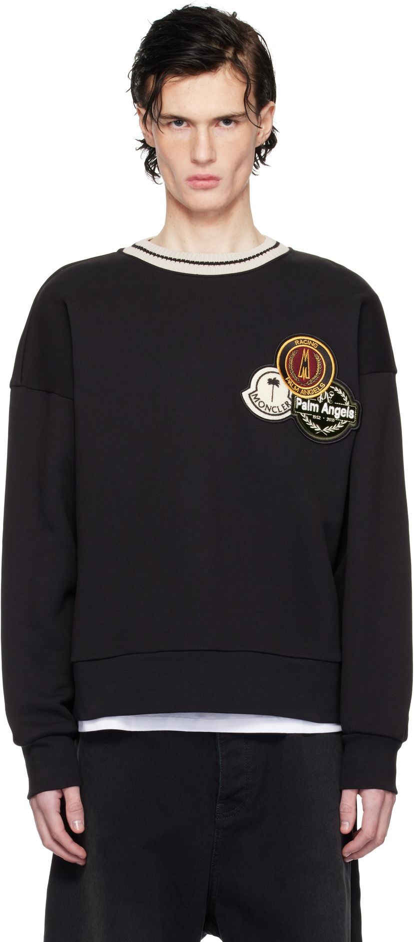 Sweatshirt Moncler Appliqué Sweatshirt Svart | J209L8G00002899V4