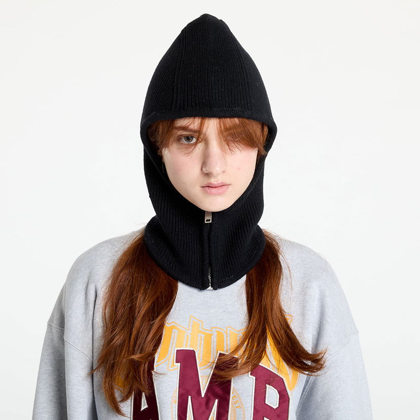 Halsduk Ambush Rib Knit Balaclava Black Svart | BMLC002F24KNI0011000