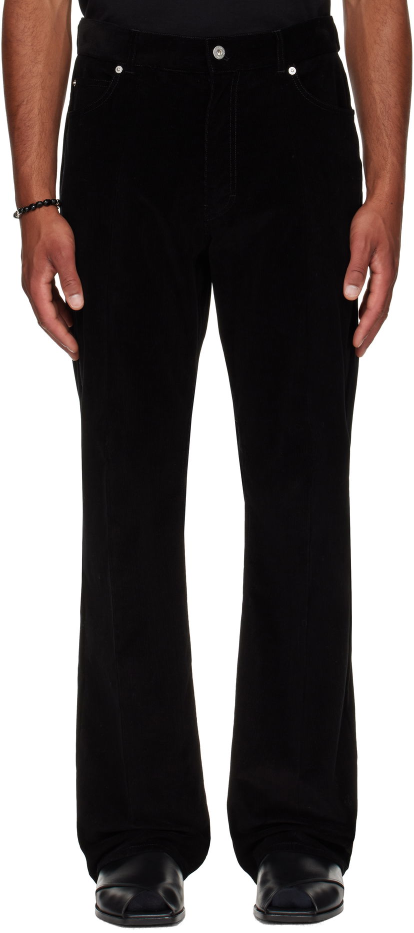 Byxor FERRAGAMO Ferragamo Corduroy Trousers Svart | 784655