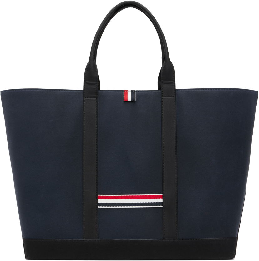 Tygpåse Thom Browne Thom Browne Medium Drawstring Tool Tote Mörkblå | UAG231A-F0927