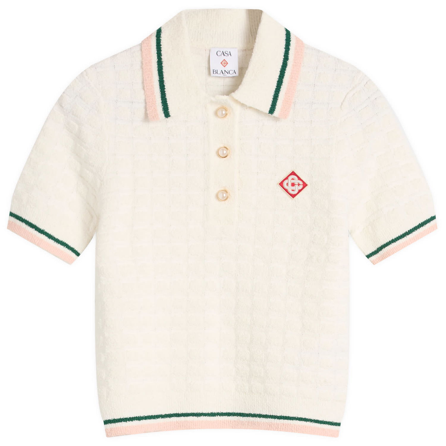 Polotröja Casablanca Casablanca Women's Boucle Polo Vit | WPF25-KW-1017-01, 1