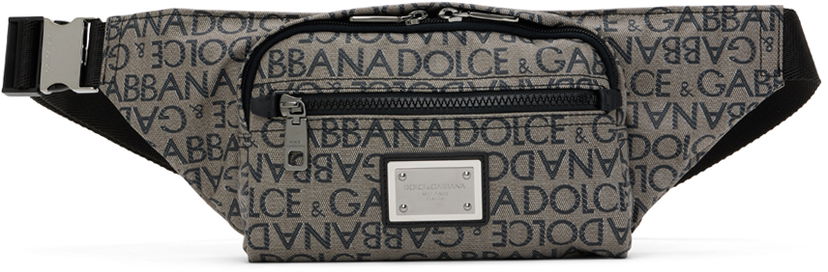 Midjeväska Dolce & Gabbana Gray & Black Printed Belt Bag Grå | BM2218AJ705