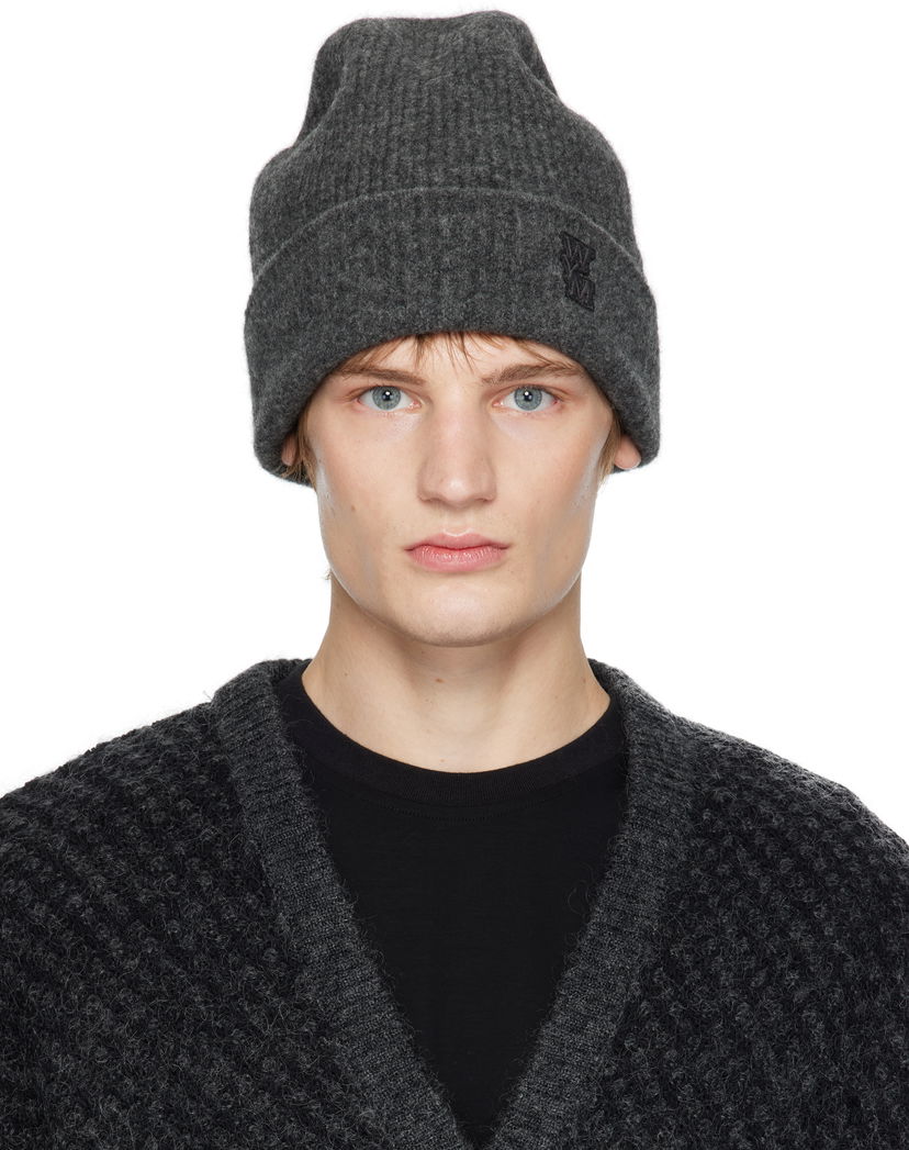 Mössa WOOYOUNGMI WOOYOUNGMI Knit Beanie Grå | W243KN31