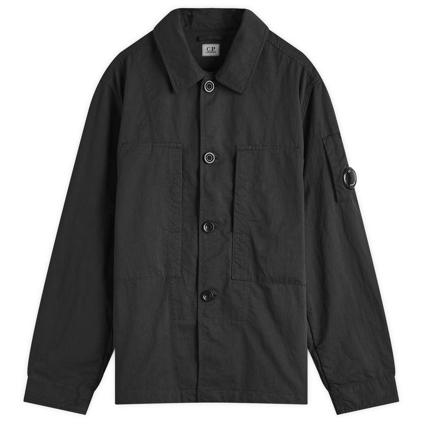 Skjorta C.P. Company Overshirt Flatt Nylon Svart | 17CMOS157A-110201G-999