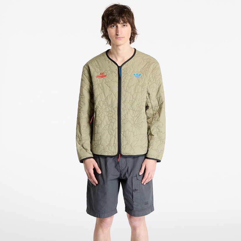 Pufferjacka adidas Originals adidas x 100 Thieves Quilted Liner Jacket Grön | JM3257