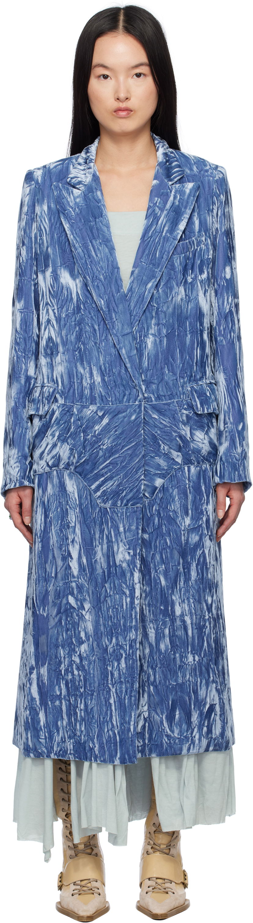Rockar Collina Strada Collina Strada Wolverine Velvet Coat Blå | XX5217