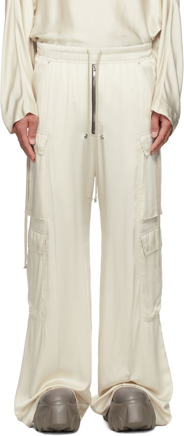 Cargo byxor Rick Owens Rick Owens Hollywood Cargobelas Silk Cargo Pants Beige | RR01E5339 SCH, 0