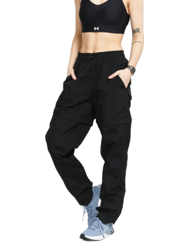 Byxor Urban Classics Shiny Crinkle Nylon Zip Pants Svart | TB4079 black