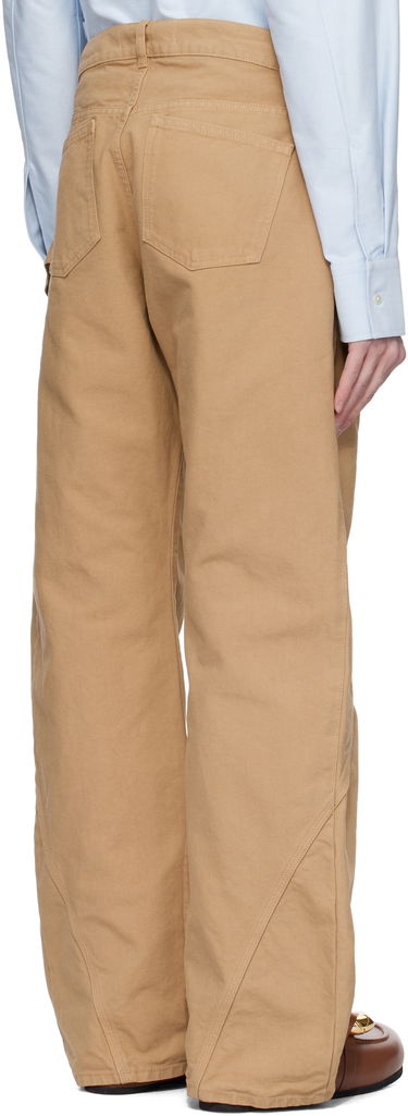 Byxor JW Anderson JW Anderson Twisted Workwear Trousers Beige | TR0405-PG1744, 2