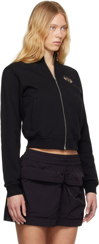 Sweatshirt Diesel Diesel F-Flacin Cropped Track Jacket Svart | A16842 0BMBJ, 1