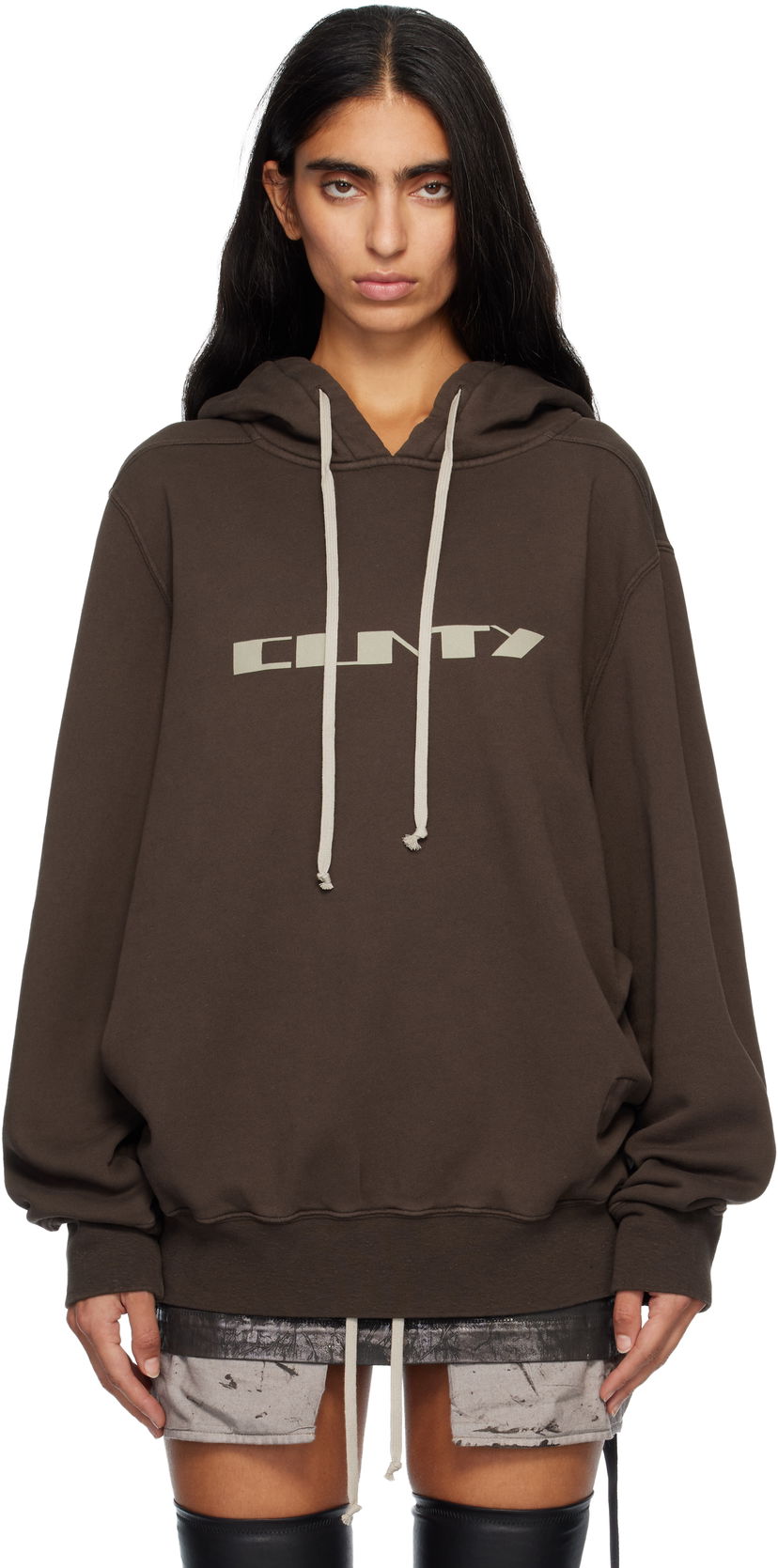 Sweatshirt Rick Owens Concordians Oversized Hoodie Brun | DS02E7241 FSLP2P
