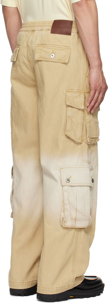 Cargo byxor Feng Chen Wang Feng Chen Wang Gradient Denim Cargo Pants Beige | FENG19TR22, 2