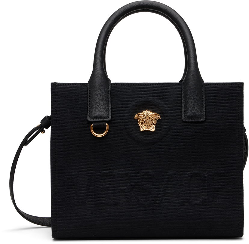 Tygpåse Versace Versace 'La Medusa' Mini Tote Bag Svart | 1020448_1A03095