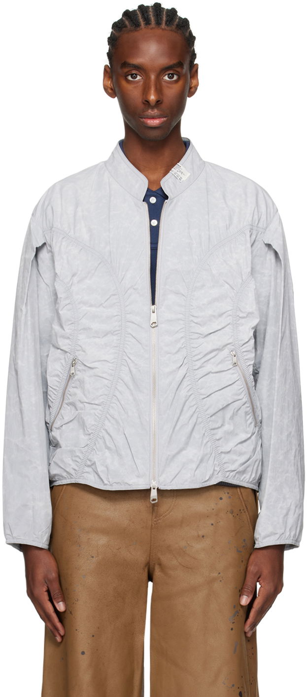 Bomberjacka ADER ERROR Ruched Bomber Jacket Grå | BN01SSJK0809LG