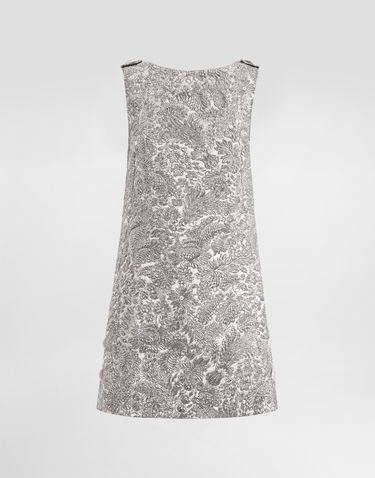 Klä Dolce & Gabbana Dolce & Gabbana Floral Jacquard Dress Metallisk | F6TMLZFJZALS0998, 0