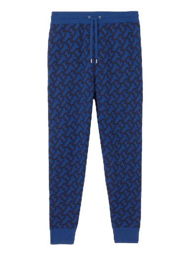 Träningsbyxor Burberry Monogram Jacquard Sweatpants ' Mörkblå | 8048567