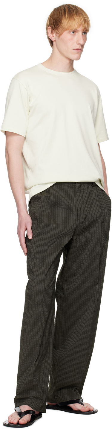 Byxor MAISON KITSUNÉ Maison Kitsuné Relaxed Pleated Trousers Grön | OM01112WC5032, 3