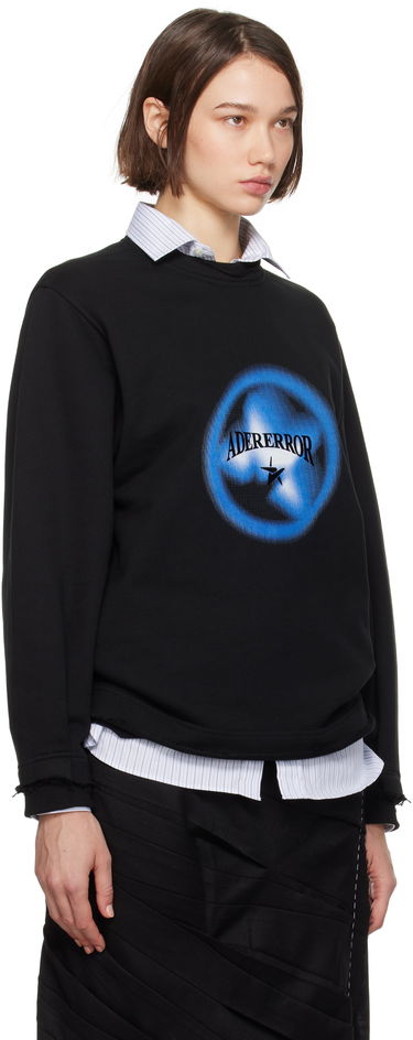 Sweatshirt ADER ERROR Black Graphic Sweatshirt Svart | BN01FWSW0102BK, 4