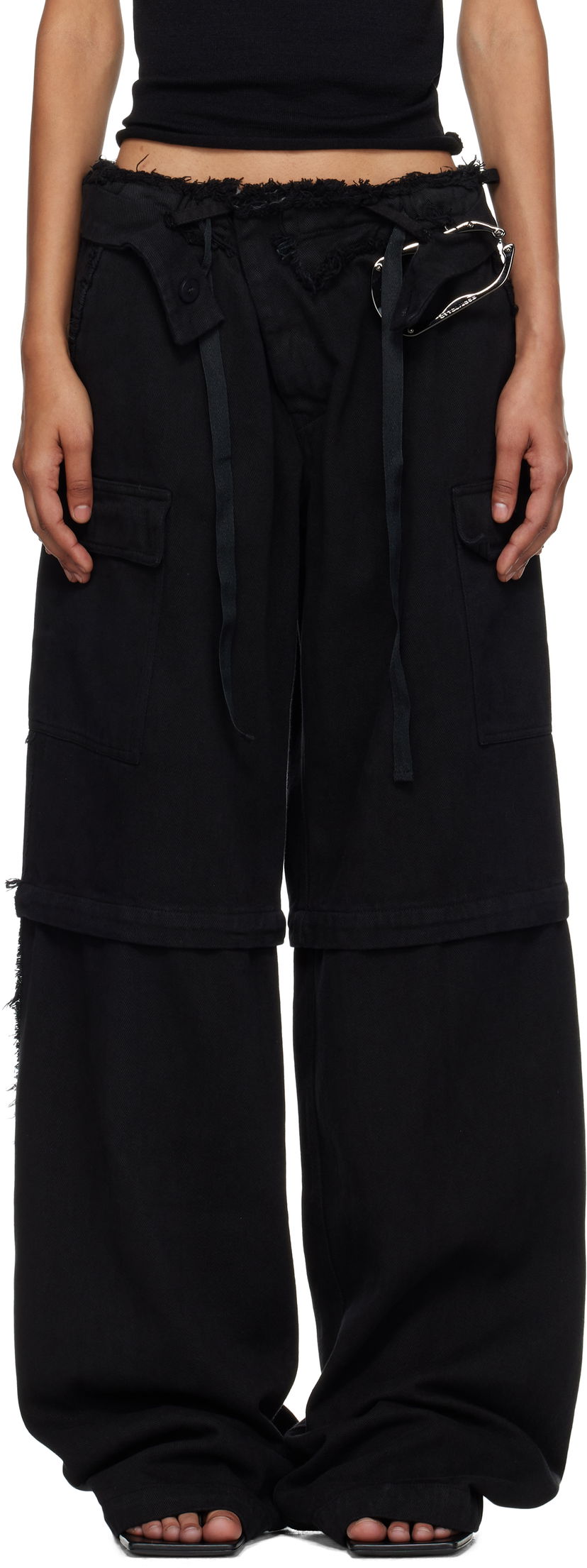 Cargo byxor Ottolinger Ottolinger Baggy Cargo Pants Svart | 109-200306-02