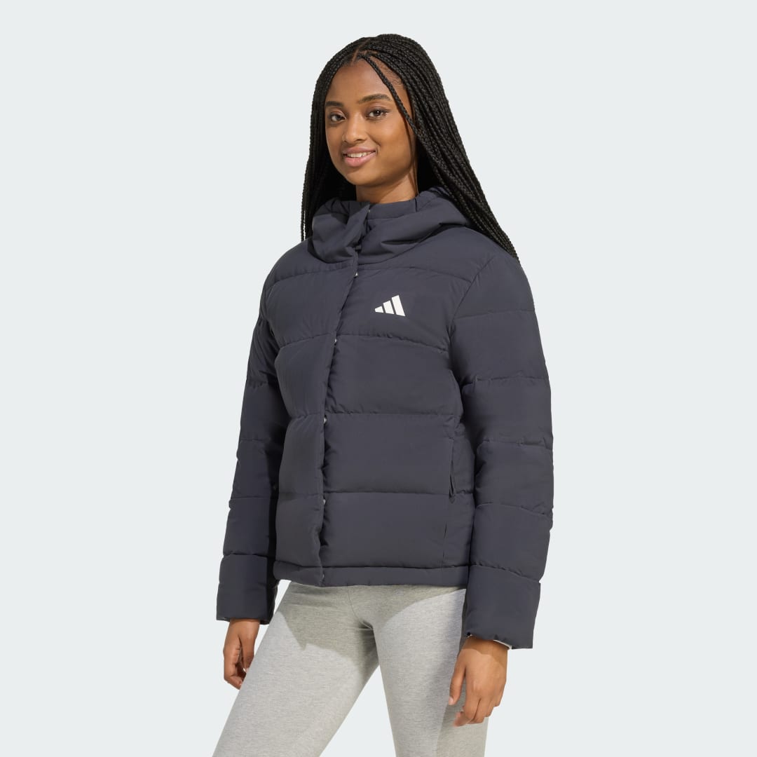Pufferjacka adidas Performance Helionic CLIMAWARM Hooded Down Jacket Svart | JN2086, 0
