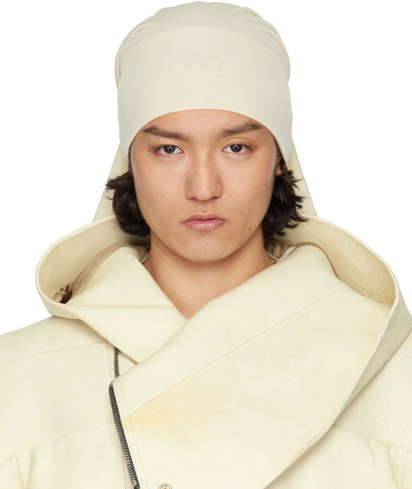 Hatt Rick Owens Rick Owens Hollywood Stretch Cupro Jersey Wig Hat Beige | RR01E5453 BZ