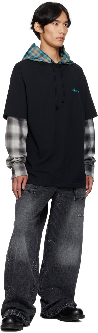 T-shirt We11done We11done Checkered Layered T-Shirt Svart | WD-TT2-25-783-U-BK, 3